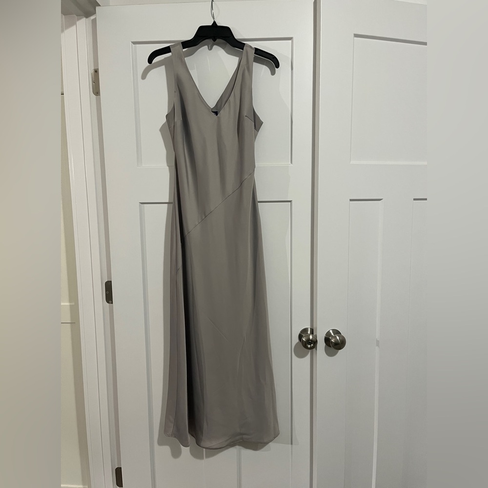 Chic Sleeveless Gray Maxi Dress